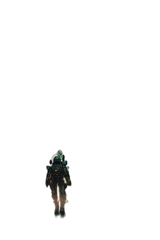 robot, staff, jacket, creature, concept art, 3d render, pixel art, cyberpunk transparent PNG cut-out