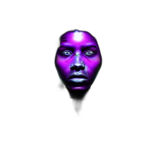 face, mask, jewelry, creature, 3d render, vaporwave, concept art, pixel art transparent PNG cut-out