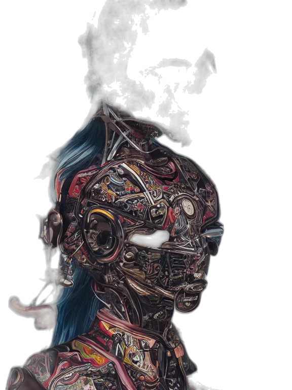robot, mask, face, creature transparent PNG cut-out