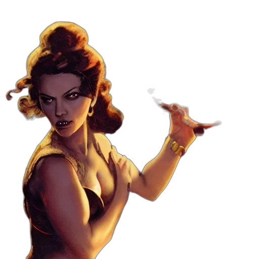 comic book art, concept art, fantasy art, pixel art, fire, golden, angry, scarlett transparent PNG cut-out