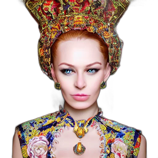 jewelry, crown, dress, face, photorealistic, fantasy art, oil painting, concept art transparent PNG cut-out