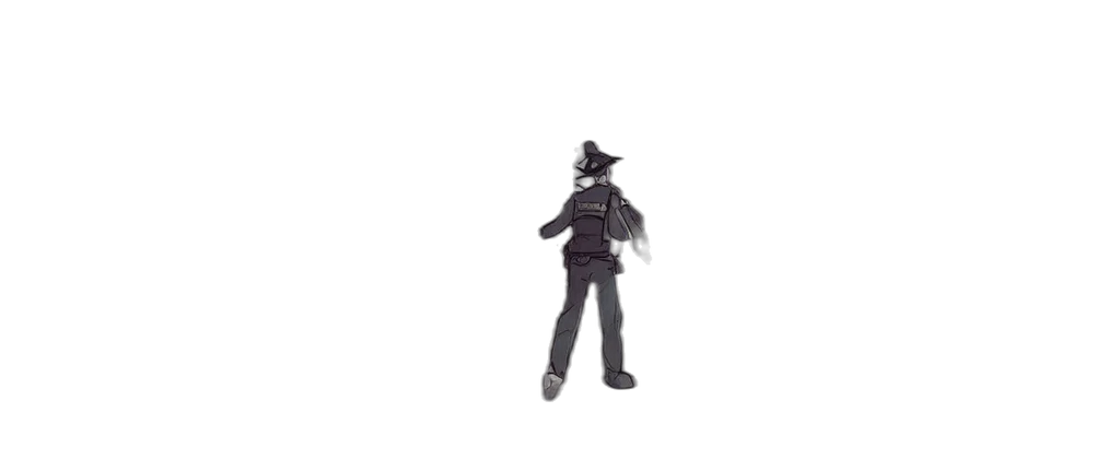 hat, staff, robot, jacket transparent PNG cut-out