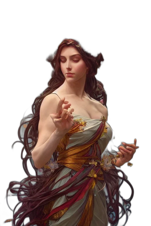 dress, jewelry, fantasy art, concept art transparent PNG cut-out