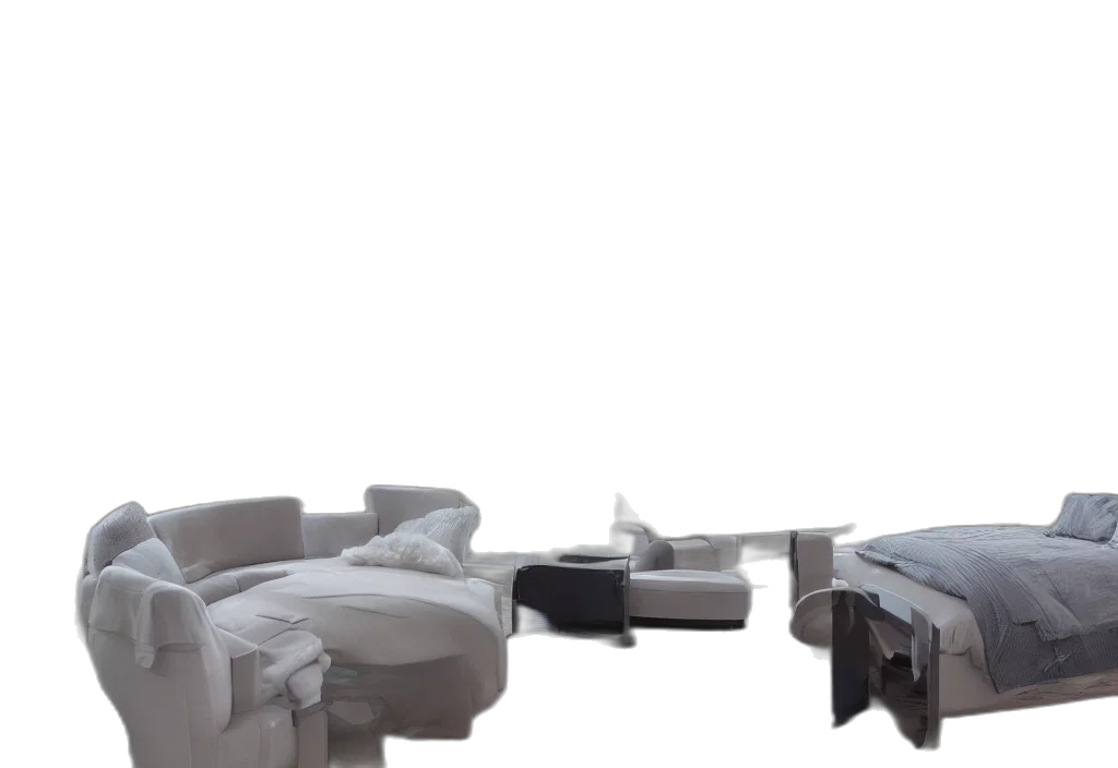 furniture, robot, 3d render, concept art, outer space, monochrome, curved, transparent transparent PNG cut-out