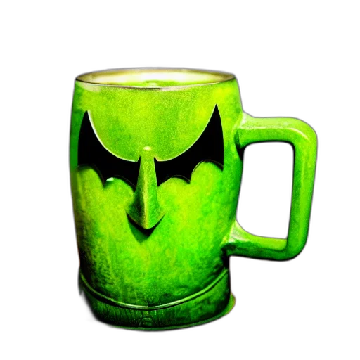 3d render, photorealistic, comic book art, fantasy art, green, closeup, photograph, batman transparent PNG cut-out
