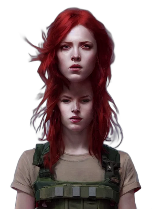 face, concept art, fantasy art, photorealistic, comic book art, fire, underwater, red transparent PNG cut-out