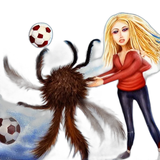 hair, creature, animal, fantasy art, concept art, photorealistic, cartoon, big transparent PNG cut-out