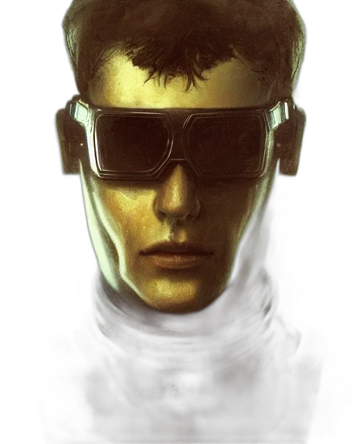 face, robot, mask, cyberpunk, comic book art, concept art, photorealistic, outer space transparent PNG cut-out