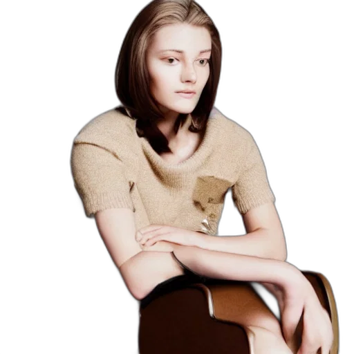 jacket, dress, face, hair transparent PNG cut-out