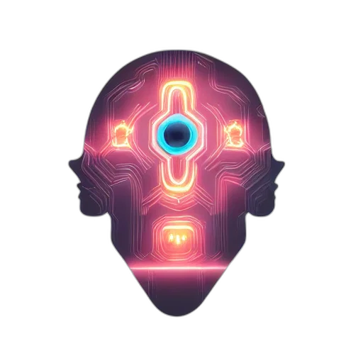 robot, face, mask, crown transparent PNG cut-out