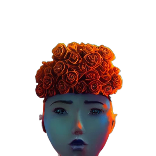 crown, face, mask, hat, 3d render, concept art, photorealistic, cartoon transparent PNG cut-out