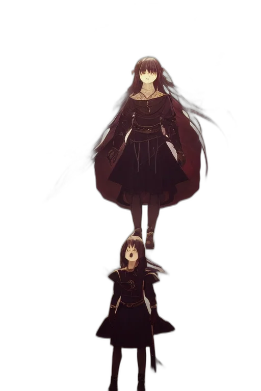 dress, staff, sword, creature transparent PNG cut-out