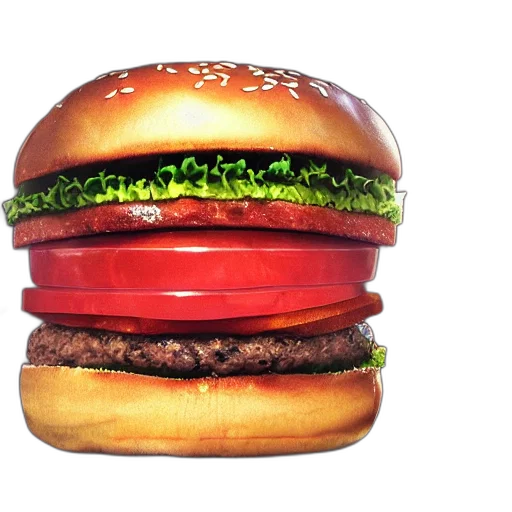food, crown, 3d render, photorealistic transparent PNG cut-out