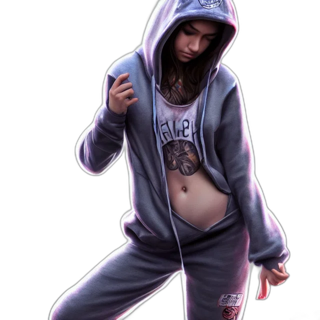 jacket, concept art, cyberpunk, pixel art, comic book art, full, body, pose transparent PNG cut-out