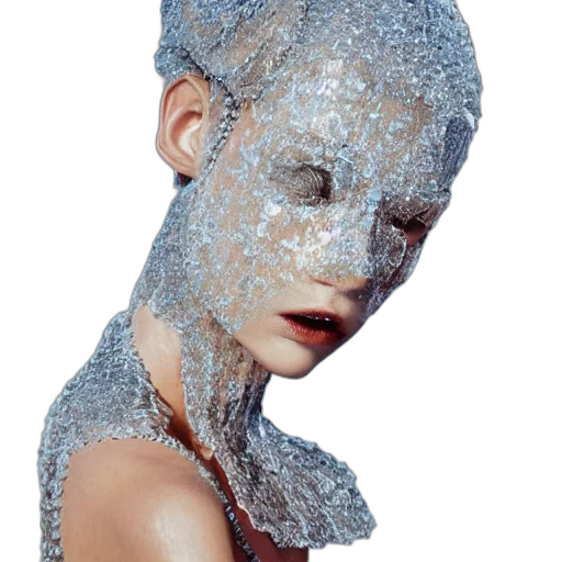 mask, face, hat, jewelry, 3d render, photorealistic, cyberpunk, outer space transparent PNG cut-out