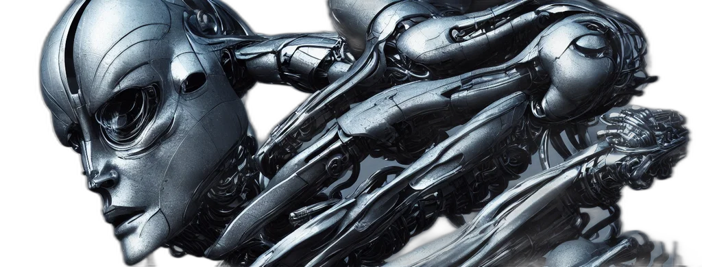 robot, photorealistic, 3d render, concept art transparent PNG cut-out