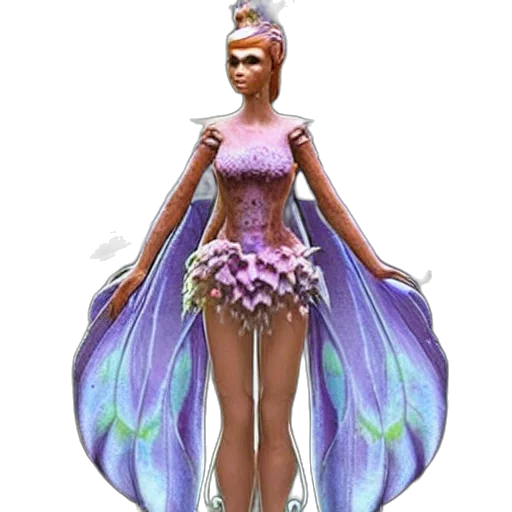 dress, concept art, fantasy art, 3d render transparent PNG cut-out