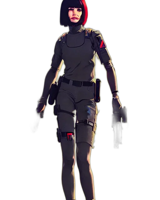 robot, weapon, staff, jacket transparent PNG cut-out