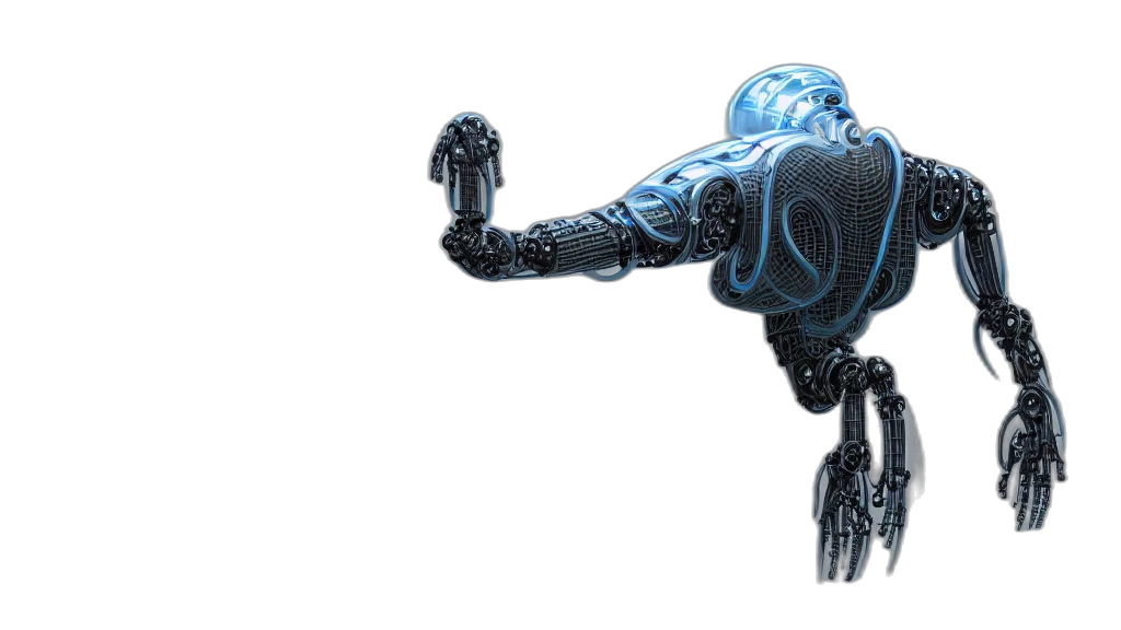 robot, weapon, creature, staff, concept art, 3d render, comic book art, pixel art transparent PNG cut-out
