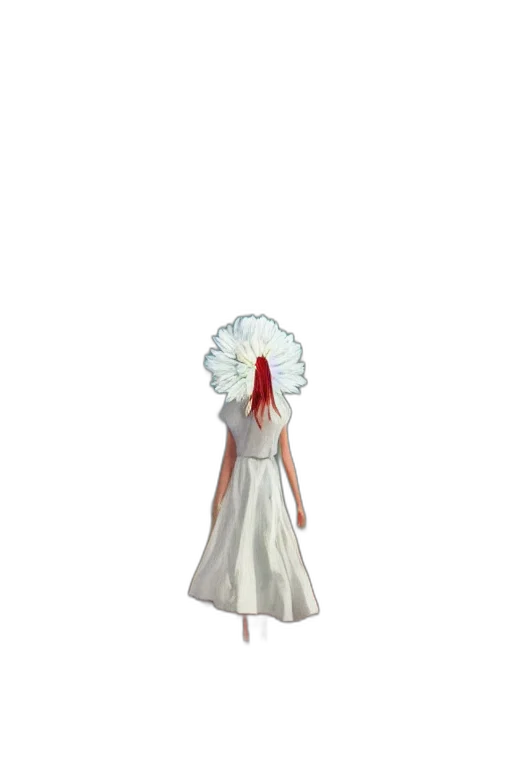 dress, hat, crown, hair, concept art, 3d render, pixel art, photorealistic transparent PNG cut-out