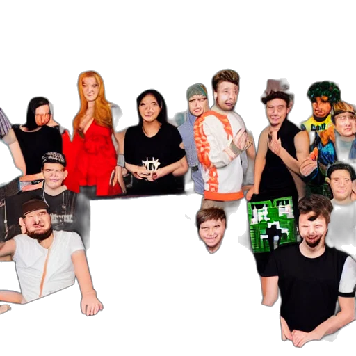 staff, minecraft, streamers, twitch, streaming, posing, photo, shoot transparent PNG cut-out