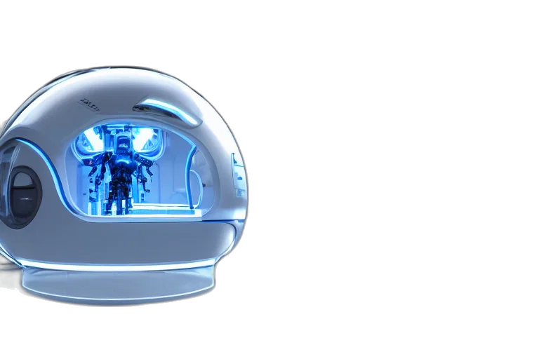 robot, concept art, 3d render, cyberpunk transparent PNG cut-out