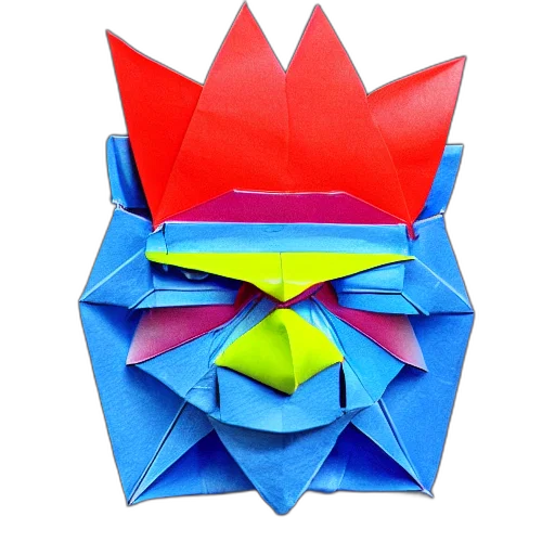crown, mask, flower, robot, 3d render, concept art, photorealistic, blue transparent PNG cut-out