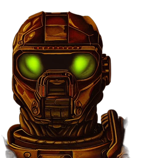 robot, mask, face, concept art transparent PNG cut-out