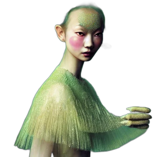 hair, creature, dress, mask transparent PNG cut-out