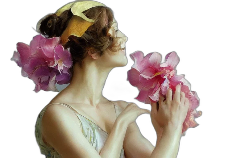 flower, photorealistic, oil painting, 3d render, watercolor, cloisonnism, painting, vladimir transparent PNG cut-out