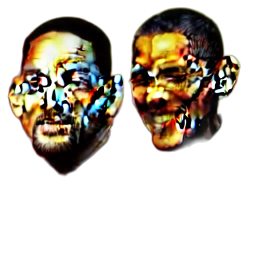 face, mask, cartoon, pixel art transparent PNG cut-out