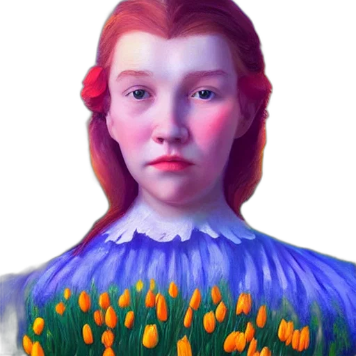 face, crown, flower, dress transparent PNG cut-out