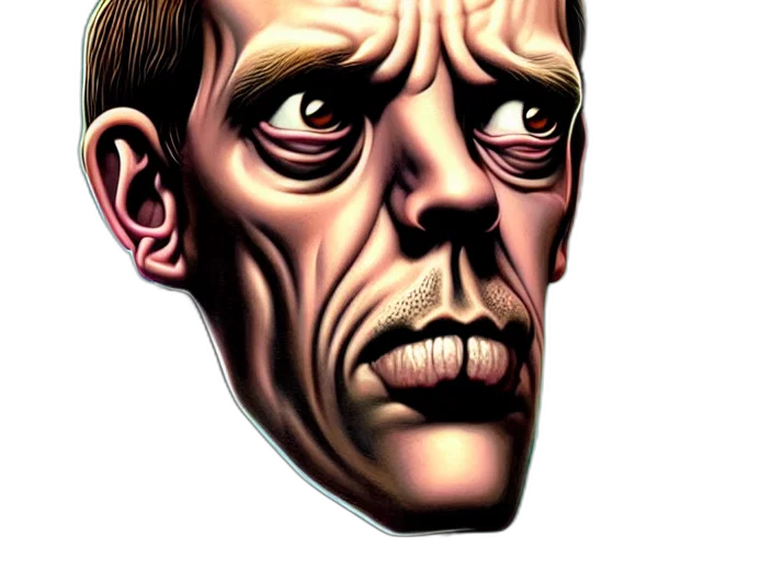 face, mask, creature, staff transparent PNG cut-out
