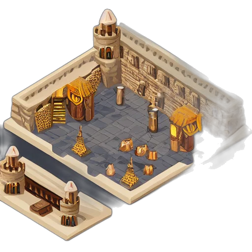 crown, building, concept art, 3d render transparent PNG cut-out