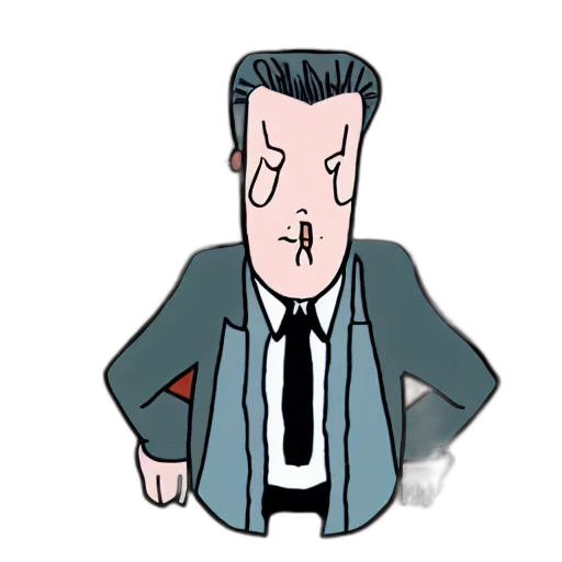 jacket, staff, cartoon, comic book art transparent PNG cut-out