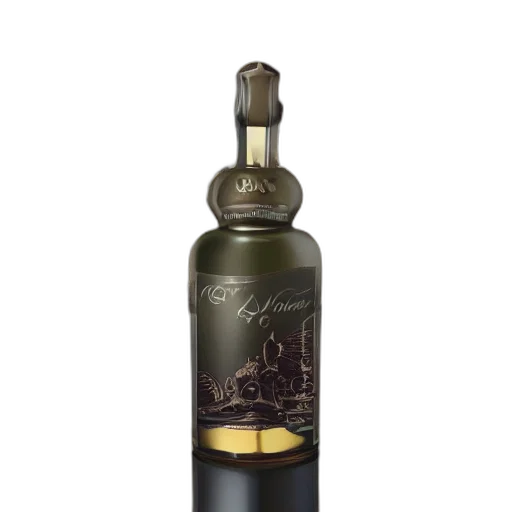bottle, 3d render, liqueur, modern transparent PNG cut-out