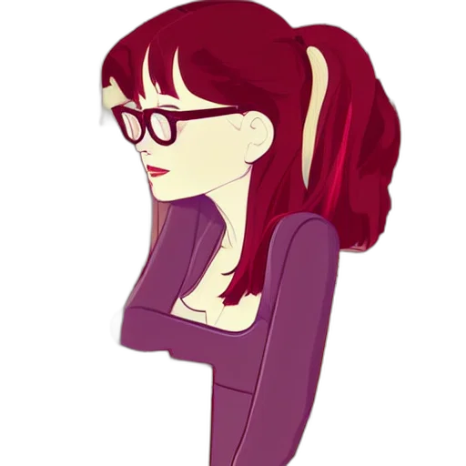 jacket, staff, dress, cartoon, pixel art, anime, concept art, red transparent PNG cut-out