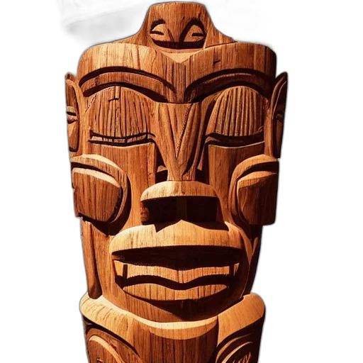 mask, face, staff, concept art, wooden, totem, pole, donald transparent PNG cut-out