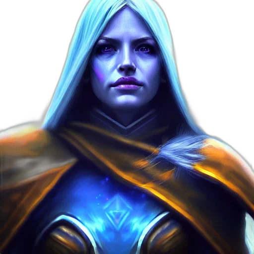 face, fantasy art, concept art, comic book art, photorealistic, blue, hyperrealist, distant transparent PNG cut-out