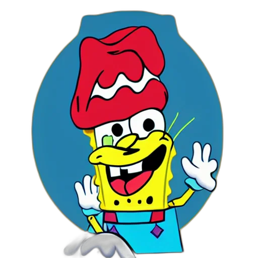 hat, crown, robot, staff, cartoon, concept art, 3d render, photorealistic transparent PNG cut-out