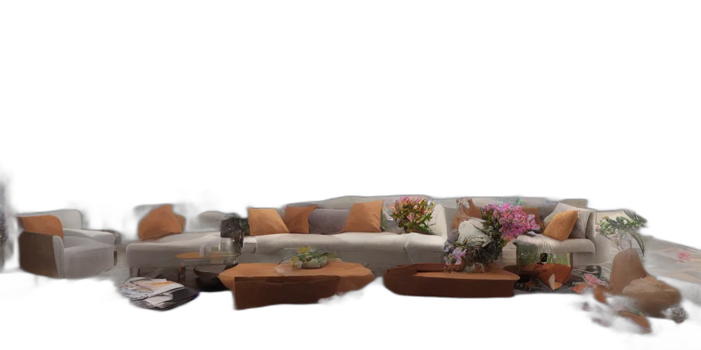 furniture, 3d render, concept art, photorealistic transparent PNG cut-out