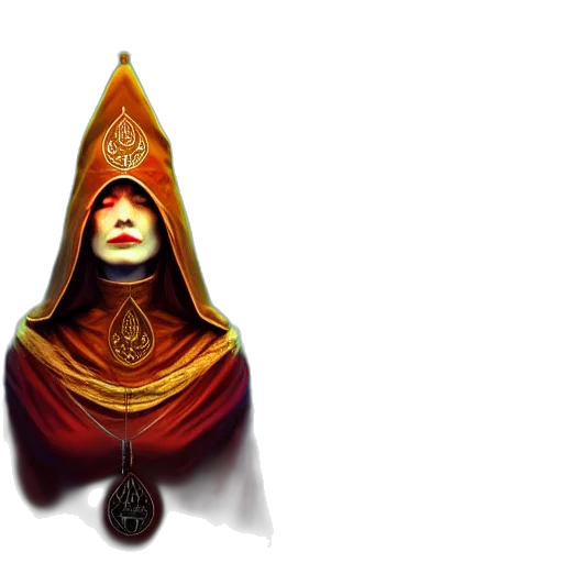 mask, crown, staff, face, concept art, fantasy art, 3d render, photorealistic transparent PNG cut-out