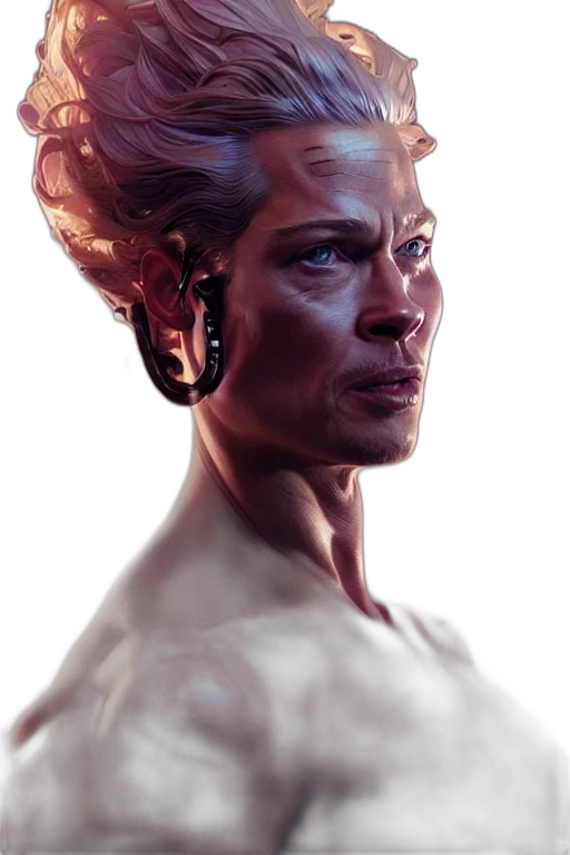 face, creature, crown, robot, concept art, photorealistic, cyberpunk, fantasy art transparent PNG cut-out