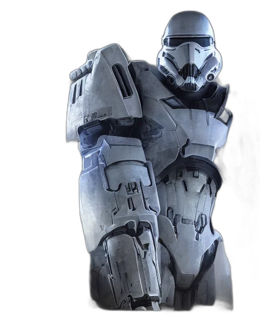 robot, weapon, concept art, 3d render, comic book art, fantasy art, monochrome, establishing transparent PNG cut-out