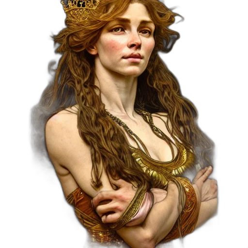 crown, jewelry, face, fantasy art transparent PNG cut-out