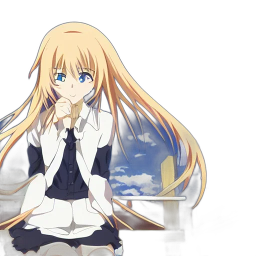 dress, staff, anime, cartoon transparent PNG cut-out