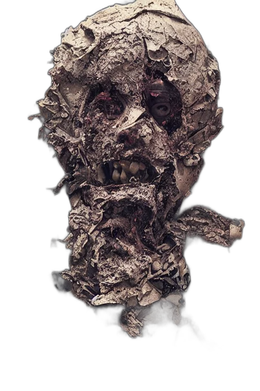 mask, face, crown, creature, 3d render, photorealistic, concept art, earth tones transparent PNG cut-out