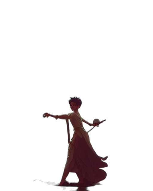 dress, staff, crown, jewelry transparent PNG cut-out