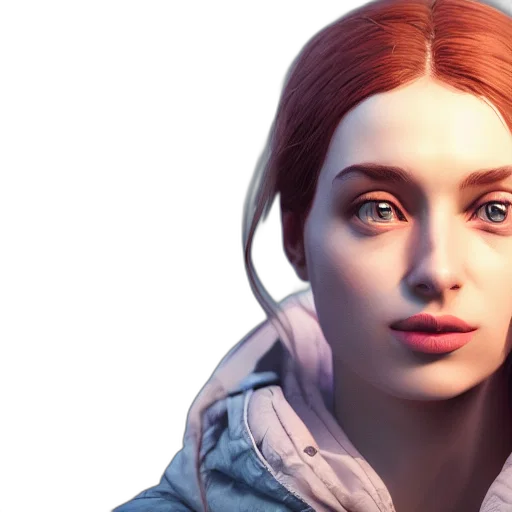 face, jacket, concept art, photorealistic, fantasy art, 3d render, golden, pastel transparent PNG cut-out