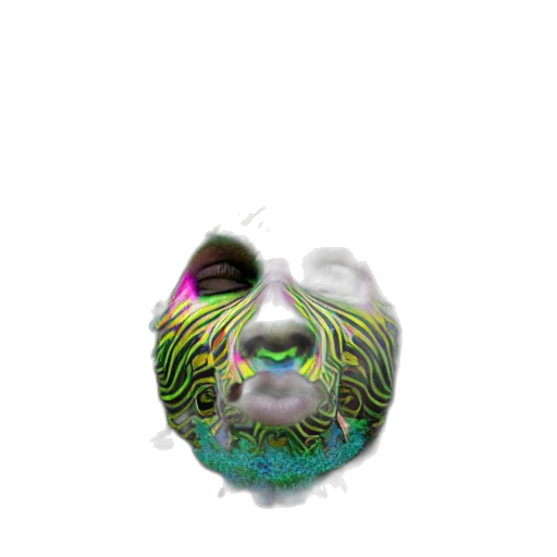 mask, face, creature, animal, vaporwave, 3d render, photorealistic, pixel art transparent PNG cut-out